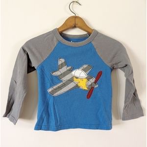 Boys Circo Airplane Applique Raglan Long Sleeve Top - Size 5T